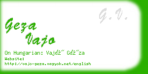 geza vajo business card
